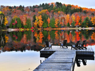 lake view in the fall