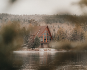 Unsplash: house facing water