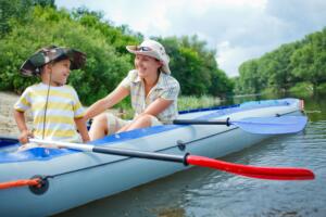 Lake as your personal gym: canoeing