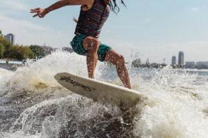 wakesurfing