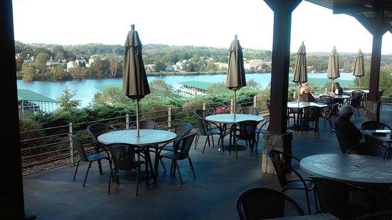 lakeside tavern patio by lake