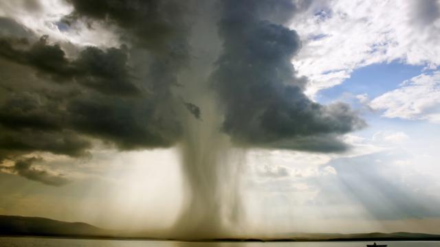 Storm on a lake