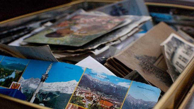 box full of pictures