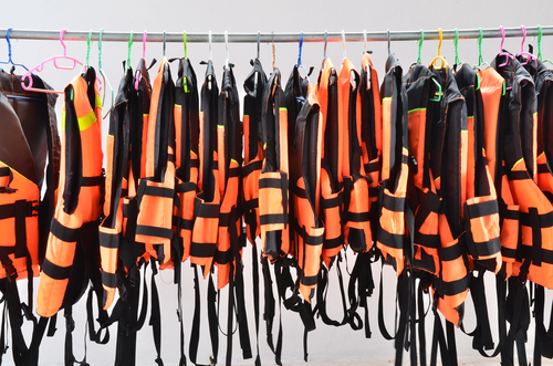 hanging lifejackets