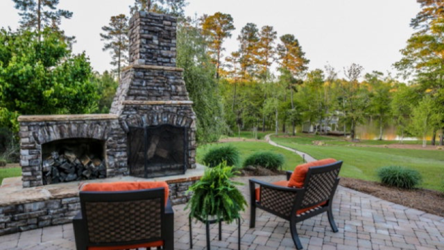 Lake Sinclair Outdoor Fireplace