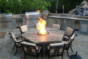 Lake_Homes_Realty_FirepitTableAndChairs optimize outdoor space
