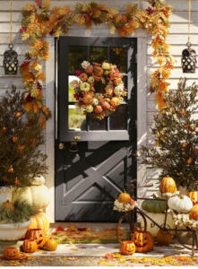 doorway decorated for fall doorway decorated for fall