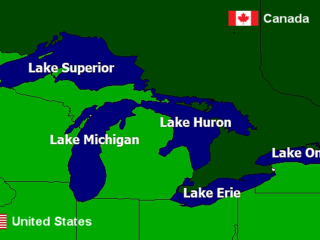 Map of the Great Lakes