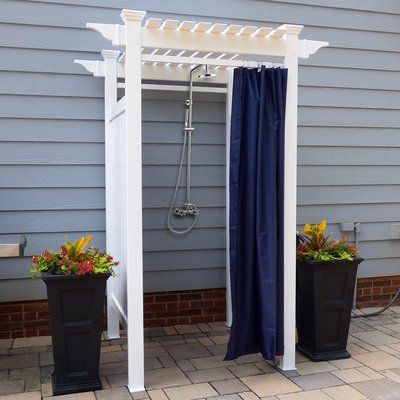 Why Your Lake Home Needs An Outdoor Shower, Lake House Themed Shower Curtain