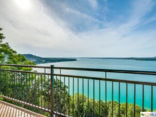 Overlooking Canyon Lake from lake home balcony