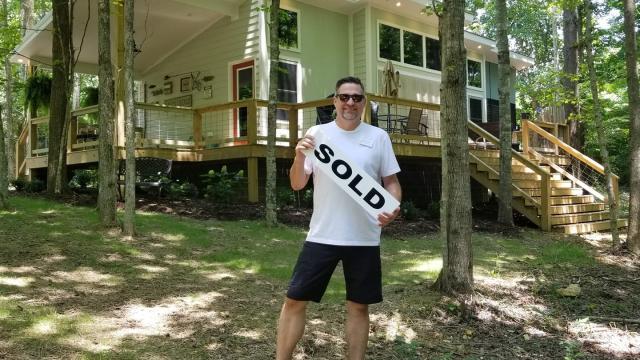 Tony Luna at his tiny home "Casa Luna" on Center Hill Lake, TN.