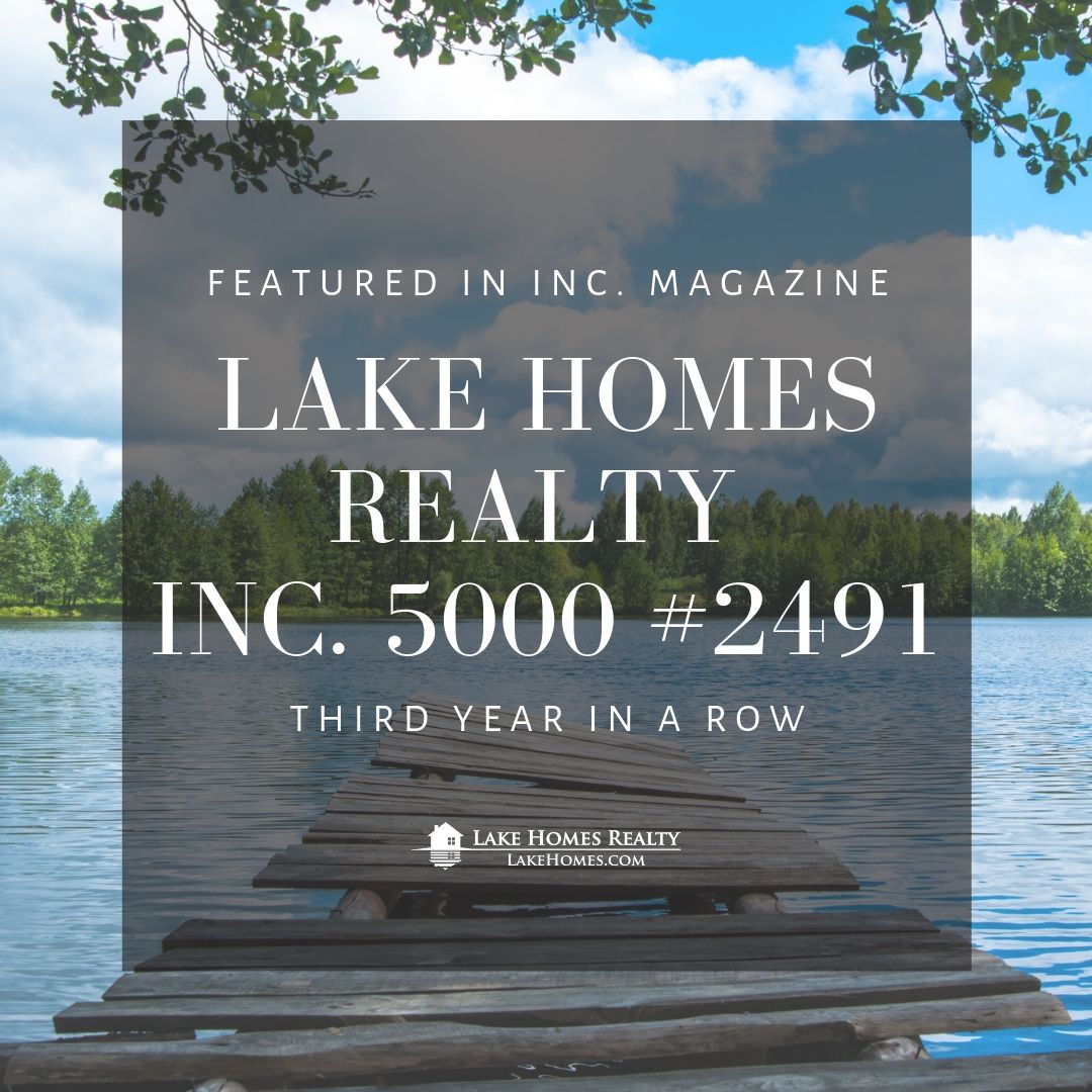 Lake Homes Realty Named to Inc. 5000 for Third Consecutive Year