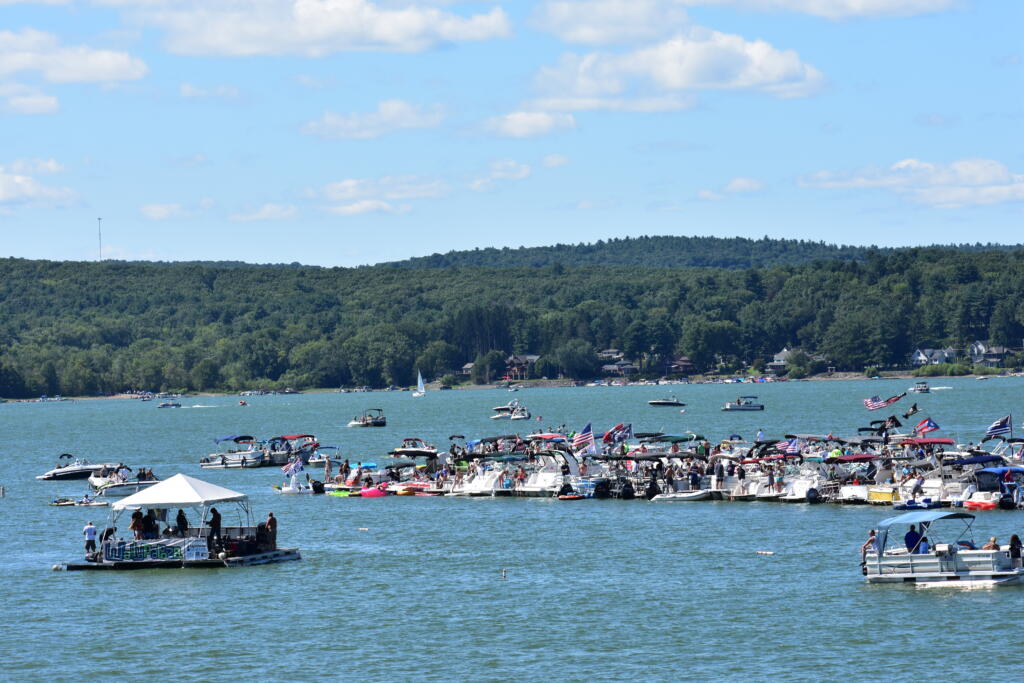 Wally Lake Fest with tens of boats during the summer