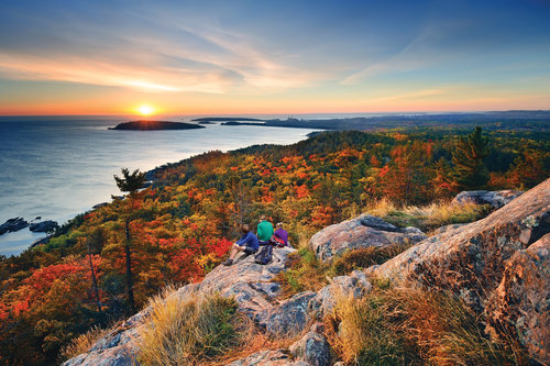 Traverse City Michigan Sugarloaf Mountain at sunset