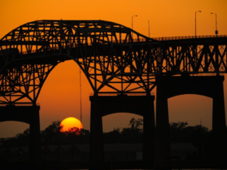 Lake Charles at sunset