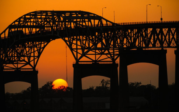 Lake Charles at sunset