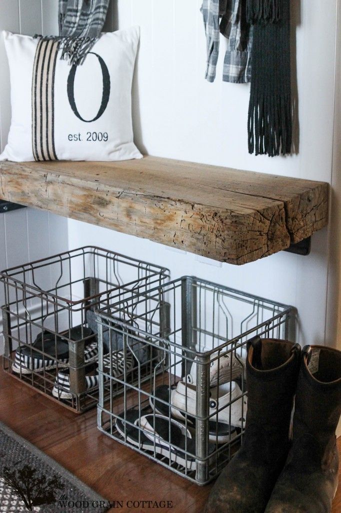 Milk crate shoe storage