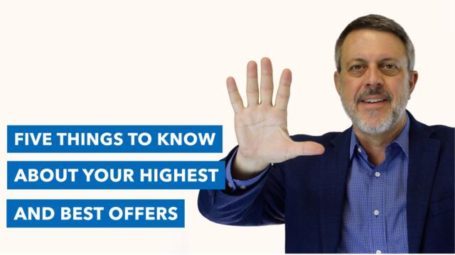 5 things to know about your highest and best offers