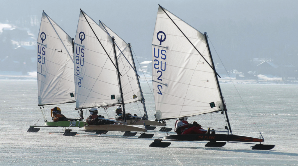 four ice yachts