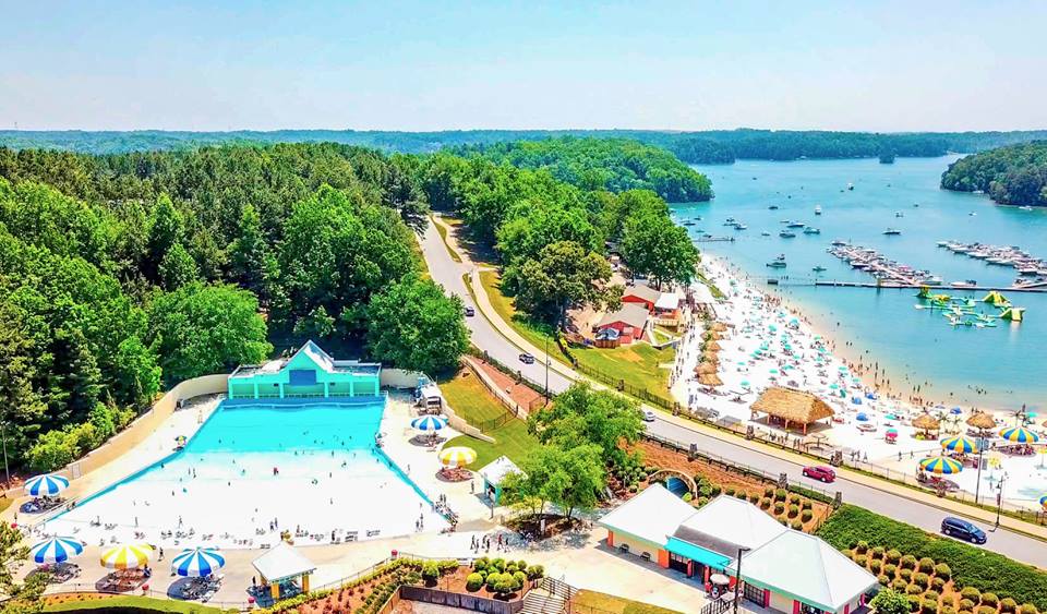 water park beside Lake Lanier