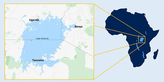 a map showing where Lake Victoria is