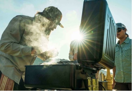  People grilling on the Ranger Pellet Grill from Traeger