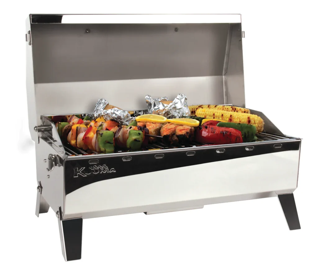 Kuuma Stow N’ Go 160 Stainless-Steel Portable Charcoal Grill from Camco Marine