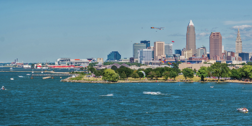 Lake Erie with skyline 