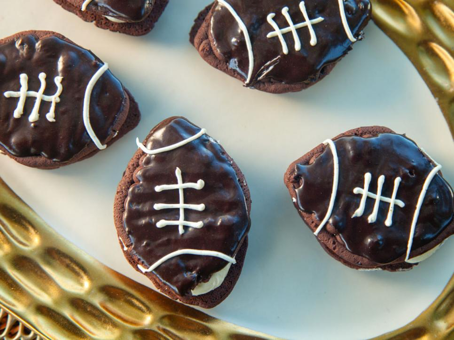 Chocolate Cayenne Football Whoopie Pies