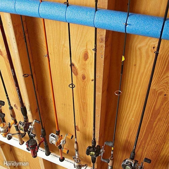 fishing rod garage storage system