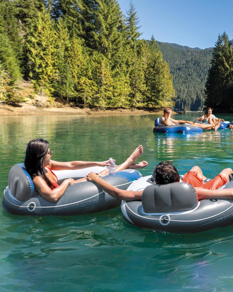 Heavy Duty River Tubes For Floating - 2-Handle Inflatable Water Tubes For Adults, Lakes & Rivers