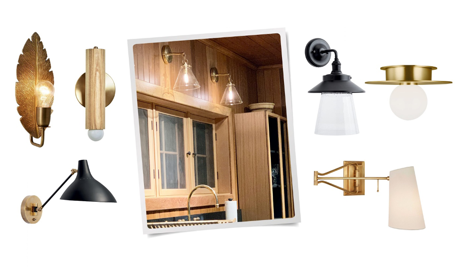A selection of sconce styles you can incorporate into your lake home.
