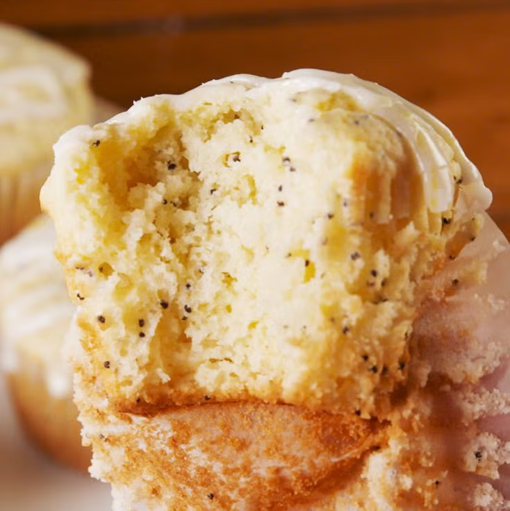 Lemon Poppy Seed Muffins with Lemon Glaze
