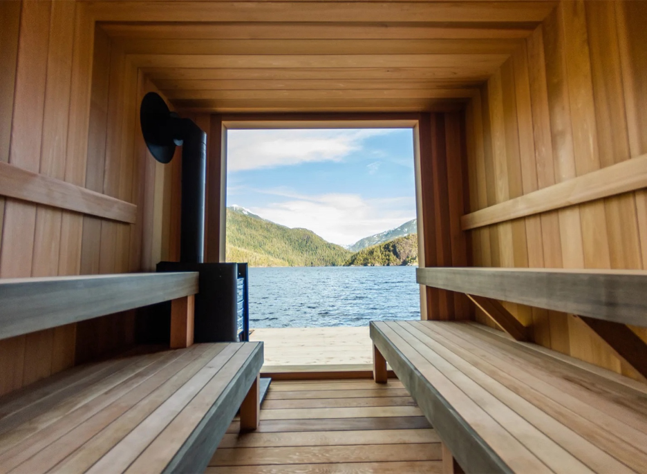 floating sauna: Tofino Resort & Marina — Remote Clayoquot Sound, Vancouver Island, Canada