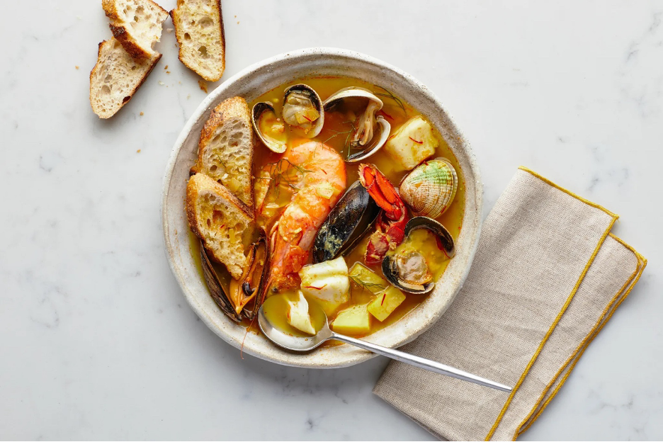 Classic French Bouillabaisse with Rouille
