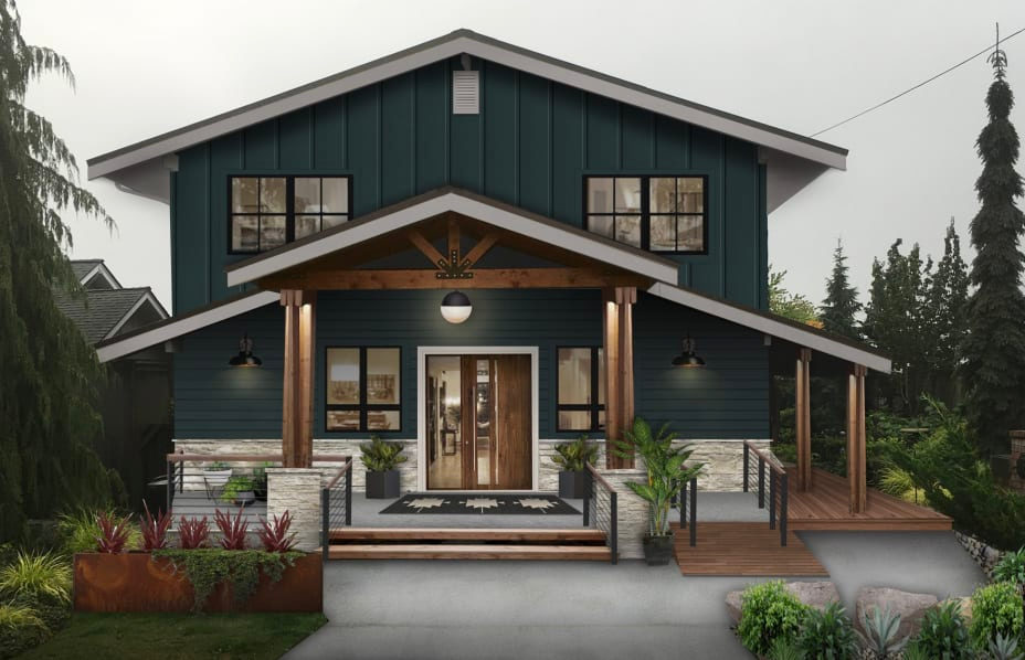 image illustrating preferred paint colors for Pacific Northwest Lake Regions