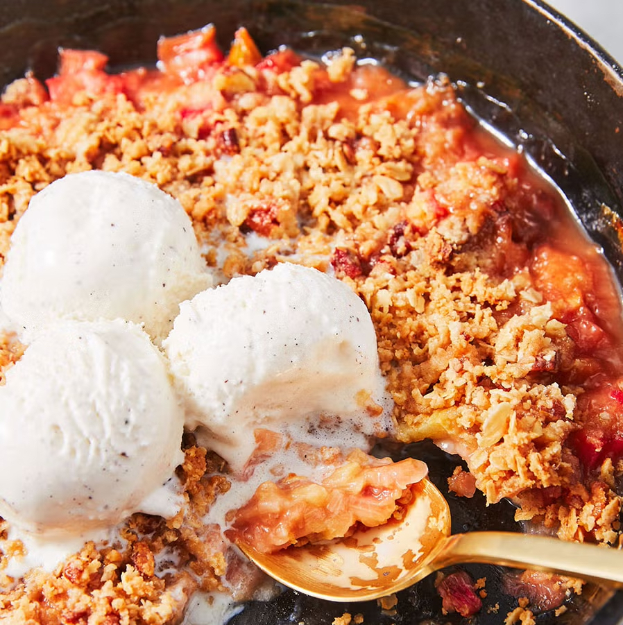 Rhubarb Crisp recipe from Delish

