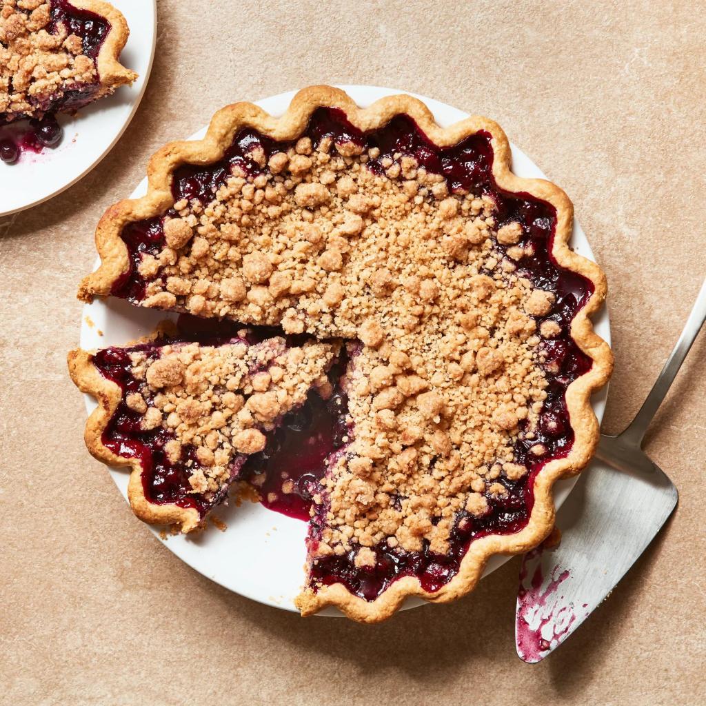 Blueberry Crumble Pie recipe from Epicurious

