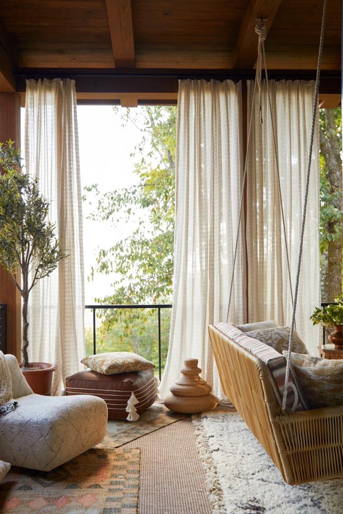 Luxe Performance Fabrics That Don’t Look the Part incorporated into a covered porch design