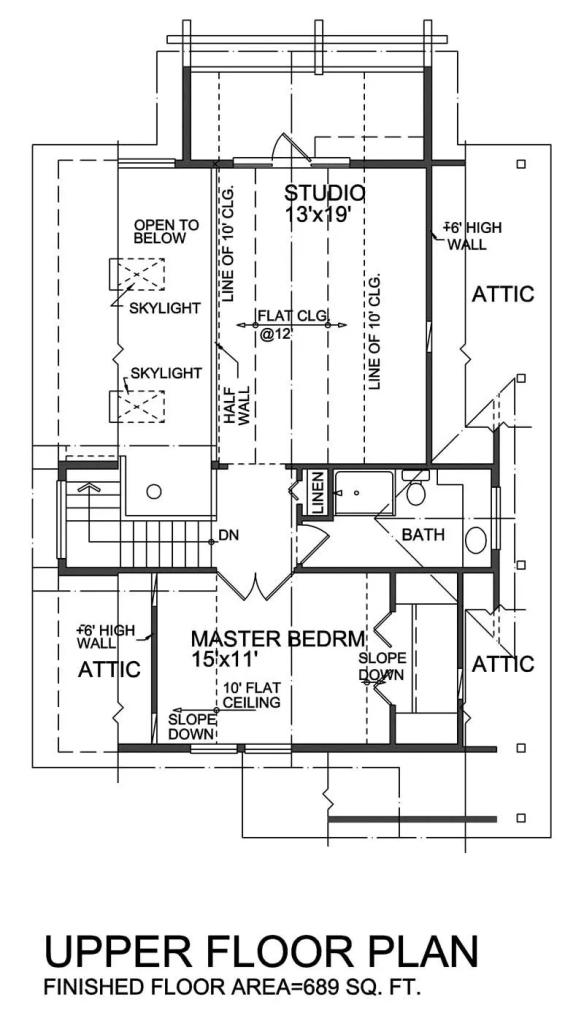floor plan illustrating upper floor only demonstrating Common Errors to Avoid When Calculating Square Footage