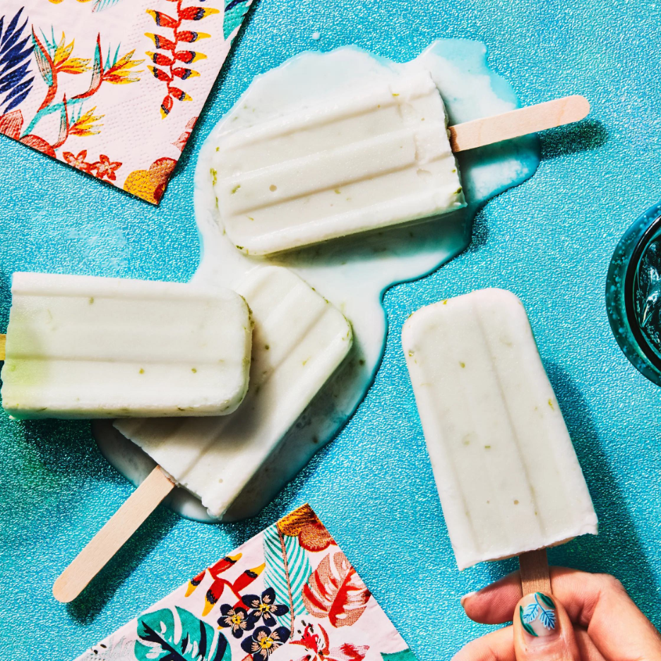 3-Ingredient Creamy Coconut-Lime Ice Pops
