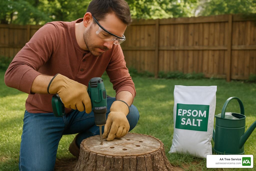 Use Epsom Salt or Rock Salt to Encourage Natural Decay
