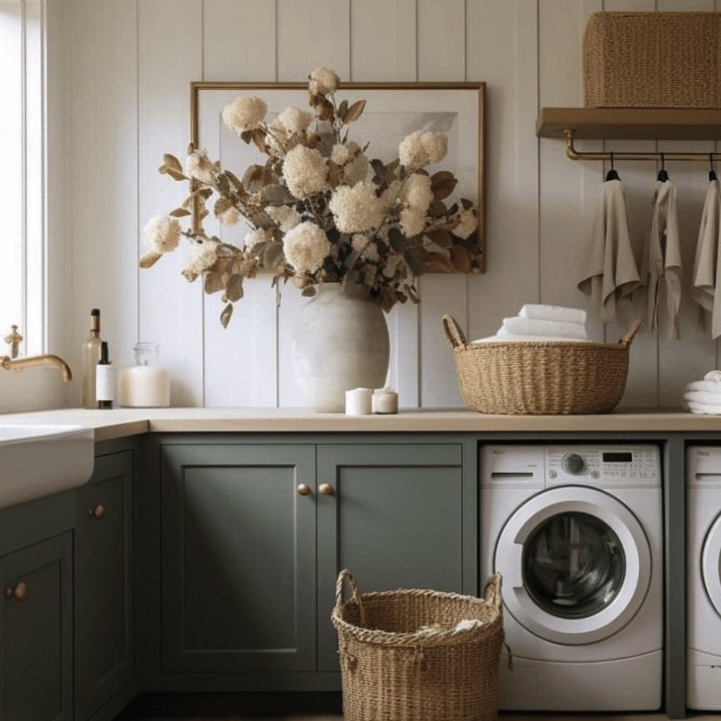 Treat the Laundry Room Like Any Other Designed Space, beautiful and organized.